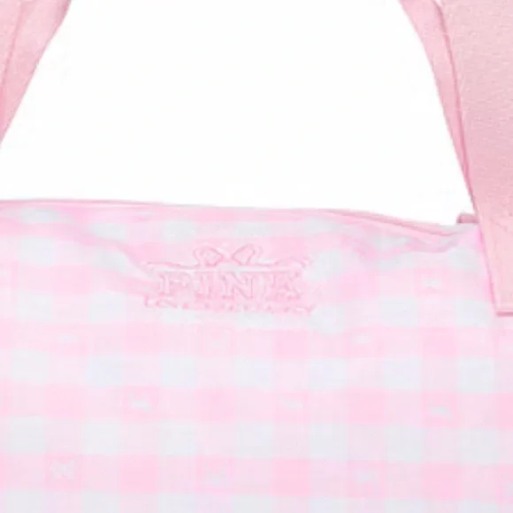 Victoria's Secret Pink Gingham Tote Bag - Picture 3 of 4